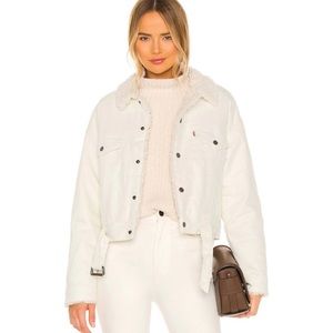 NWT LEVI’S Cozy Cocoon White Sherpa Jacket
